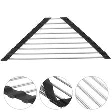 Estante de drenaje triangular fregadero escurridor plegable soporte para utensilios de cocina