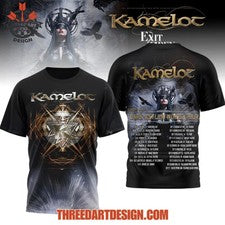 Camiseta Kamelot Dark Asylum Style Metal Music Fan Gráfico 3D