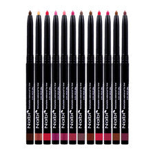 Juego de delineador de labios retráctil impermeable de 12 colores, resistente a la decoloración de larga duración