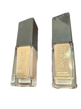 Base Believe Beauty Skin Finish cubierta media a completa lino lote de 2