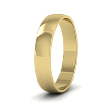 Alianza de boda de oro en forma de D anillo de compromiso de boda relleno de oro
