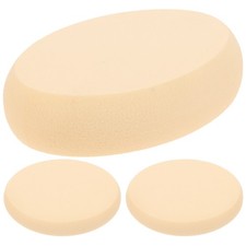 Puff de belleza cosmética reutilizable suave para maquillaje beige en polvo 3 piezas