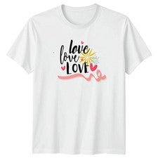 Camiseta gráfica Love Love Love para mujer Camiseta para hombre Top estilo unisex