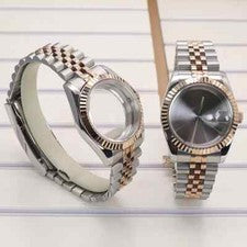 Alta gama de lujo 36mm/39mm acero inoxidable caja reloj correa para Nh35 Nh36 8215 8205