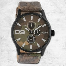 Oozoo Reloj De Pulsera Unisex Timepieces Analógico De Cuero Marrón UOC10347