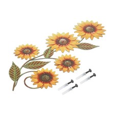 Artística decoración de pared de girasol decoración de metal 3D para mejorar el ambiente del hogar