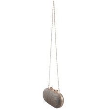 Bolso sin asas de noche dorado Bolsos de mujer Bolsos de mano brillantes de boda Metal nupcial6121
