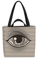 Bolso a rayas retro ojo años 80 vintage ojo años 80 retro rayas moda Kle