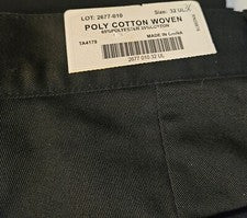 Pantalones de trabajo estilo uniforme negro talla 32 x 49 Edwards para hombre nuevos con etiquetas