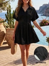 Monocolor Casual Fiesta Elegante Sexy Bohemio Mini Vestido Tejido
