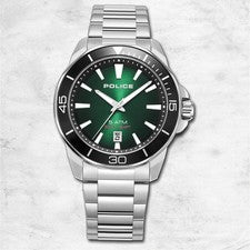 Police Acero Hombre Reloj Análogo Pulsera de Plata Police Thornton UPOH0021401