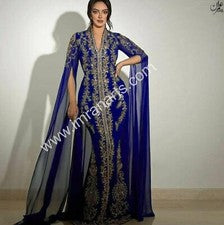 D230 Vestido Árabe Boda Étnico Farasha Elegante Kaftán Marroquí Abaya