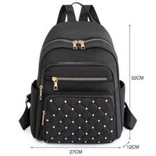 Mochila De Nailon Para Mujer Bolso Grande De Viaje Moda Escolar De Adolescentes
