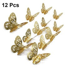 12 piezas pegatinas de pared extraíbles mariposas decoración del hogar cocina para paredes