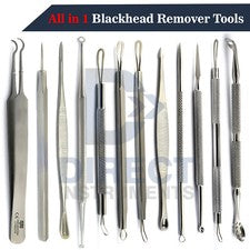 Kit Extractor de Comedones Todo en 1 Pinzas Removedoras de Espinillas Espinillas Espinillas Espinillas