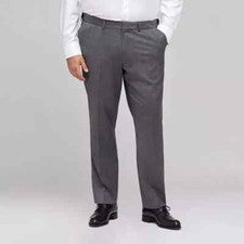 Pantalones de vestir italianos de lana elástica Bonobos Marzotto 46/32 calce recto gris claro