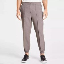 Joggers plisados elásticos de ajuste regular Alfani para hombre Bolgio topo brezo-pequeños