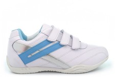 Zapatillas deportivas con cierre táctil blancas para mujer