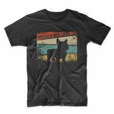 Camisa Bulldog Francés Para Hombre - Estilo Retro Frenchie Silhouette Dueño de Perro Camiseta