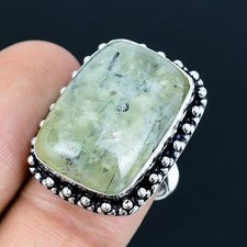 Anillo de joyería de plata esterlina 925 hecho a mano con piedras preciosas...