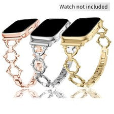 Correa de acero inoxidable para Apple Watch iWatch Series SE/9/8/7/6/5/4/3 correa de metal