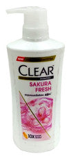 Champú anticaspa Clear Sakura Fresh floral cuidado del cuero cabelludo cabello refrescante 370 ml