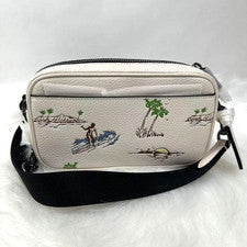 Bandolera Coach Jayden con estampado de surf en cuero/tiza CBI35 NUEVA CON ETIQUETAS