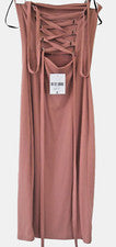 FOREVER 21~Vestido con cordones~Mujer S~Talla Correas de espagueti~Sin mangas~Albaricoque~NUEVO