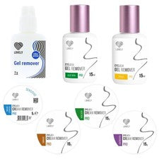 Removedores de crema y gel ENCANTADORES para extensión de pestañas