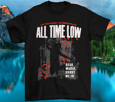 Camiseta All Time Low Dear Maria s-4xl negra para hombre