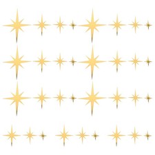 61 Piezas Pegatinas Decoración Pared Estrellas para Dormitorio Techo Hogar Pegatinas