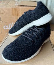NUEVO ALLBIRDS LANA CORREDOR PELUSA ZAPATOS NEGROS ZAPATILLAS CON CORDONES SHERPA PARA HOMBRES TALLA 11
