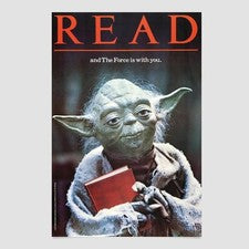 Póster de Star Wars Yoda Read And The Force Is With You