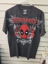 Camiseta Mediana Estampado Deadpool Gráfico Negra Marvel Estilo Cómic - Nueva Sin Etiquetas