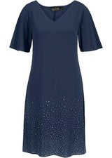Nuevo vestido camisero con piedras decorativas talla 36/38 azul mini vestido vestido casual
