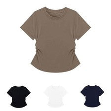Moda Mujer Camiseta Manga Corta Poliéster Corte Normal para Vacaciones Ropa