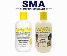 Paquete de champú y acondicionador súper desenredante Curly Kids de 8 oz para cada cuidado del cabello rizado