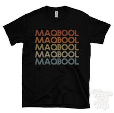 CAMISETA MAQBOOL ESTILO RETRO REPETIDO Hombre y Mujer Novedad Genial Nombre Regalo