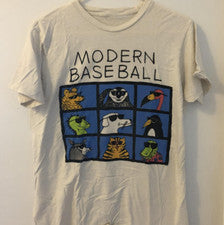 Camisa unisex de talla completa blanca de algodón para fanáticos banda de béisbol moderna de colección J424