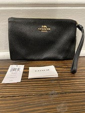 NUEVO CON ETIQUETAS COACH GRANDE CUERO GRANO CRUZADO ESQUINA MUÑECA CARTERA 3888 BOLSO MONEDERO TELÉFONO