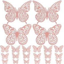 24 Piezas Pegatinas de Pared Mariposas de Papel Decoración de Pared 3D Decorativas Mariposas Hogar