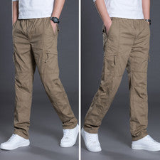 Pantalones finos informales de moda para hombre Pantalones rectos de color liso de moda