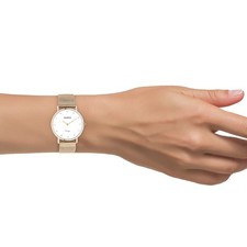 Oozoo Acero Inoxidable Unisex Reloj C20243 Análogo de Cuarzo Pulsera Oro Rosa