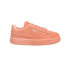 Zapatillas informales PUMA de gamuza clásicas mono doradas con cordones para niñas pequeñas naranjas