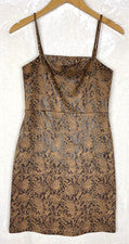 GB Gianni Bini Mini Vestido Mujer Pequeña Vaina Serpiente Cóctel Noche Mafia Esposa