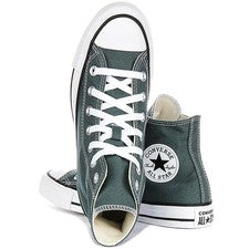 All Star Converse Hi Top textil para mujer talla 4UK lona verde natural A10536C