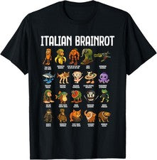 Camiseta Italiana Brainrot Italiana Brainrot Divertida Memes Niños Regalo Unisex