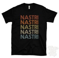 CAMISETA NASTRI ESTILO RETRO REPETIDO Hombre y Mujer Novedad Genial Nombre Regalo
