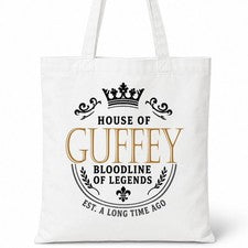 Bolso de Mano GUFFEY Family Surname House Of White Algodón