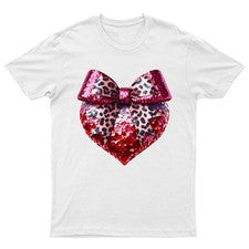 Lentejuelas Corazón Arco Glamour Moda Hombre Camiseta Mujer Camiseta Gráfica Top